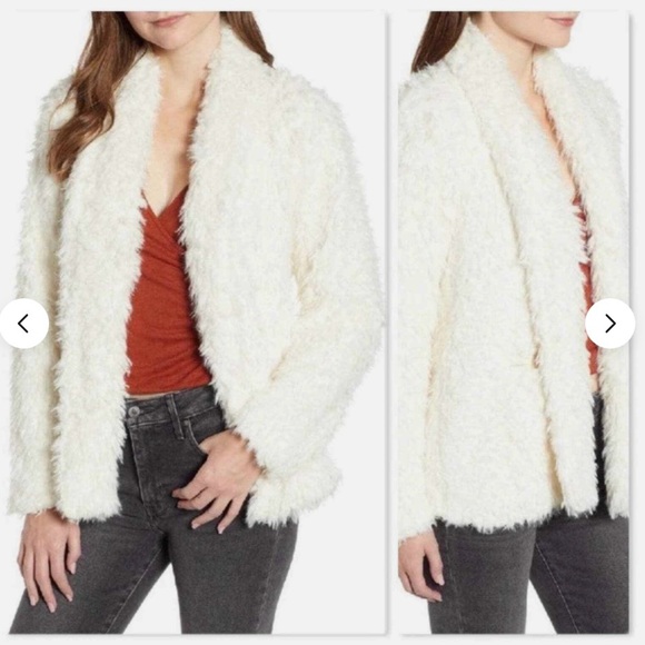 Love Fire Fun White Fuzzy Jacket - Picture 2 of 11